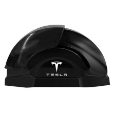 Car Ashtray with Lid for Tesla Model 3 20172026, Smokeless Seal, LED Light, Detachable Cup Holder