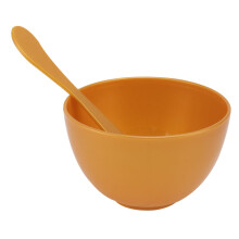 Golden DIY Face Mask Mixing Bowl Set with Stick, Easy Clean Plastic for Home Facial and Hair Care