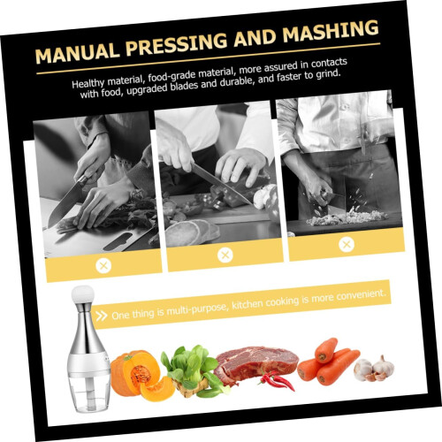 Manual Garlic Chopper Handheld Food Processor for Quick Vegetable Onion and Herb Mincing 2
