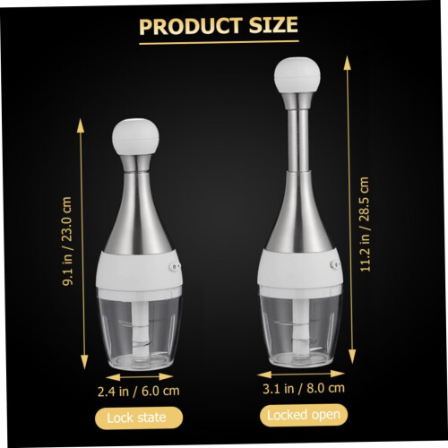 Manual Garlic Chopper Handheld Food Processor for Quick Vegetable Onion and Herb Mincing 1