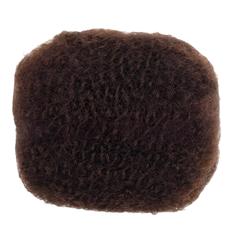 Unisex Brown Afro Kinky Human Hair Extensions Dark For Twists, Dreadlocks And Versatile Afro Styles