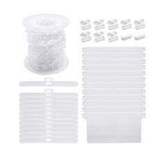 Vertical Venetian Blind Accessories Louver Curtain Window Curtains Set Blinds White Plastic
