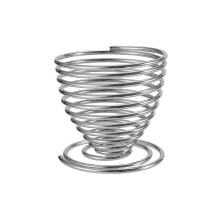 4Pcs Spring Wire Egg Cup Holders Boiled Egg Holder Egg Cup Holders Spring Wire Egg Tray for Kitchen, Silver, 1.85"x1.98"(LxH)