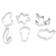 Dekaim Cookies Mould, 6Pcs/Set Stainless Steel Cookies Mould Christmas Cookie Cutters Set Baking Molds DIY Kitchen Utensils