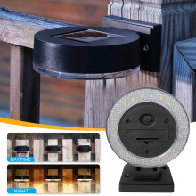 Donemore Solar Fence Lights Outdoor, Warm & Cold White 2 Modes, Solar Wall Lights for Stairs/Step/Fence/Yard/Patio/Pathway/Pool
