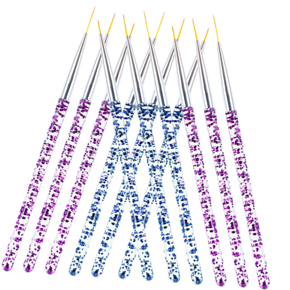4Piece Professional Acrylic Nail Art Brush Set with Fine Tip Liner Pens for Precise Designs