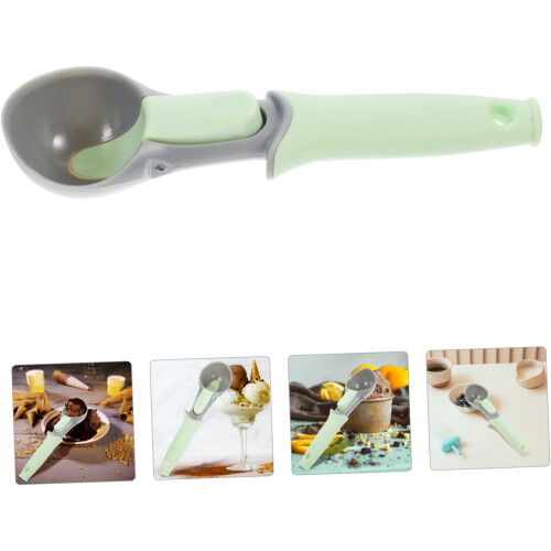 Plastic Ice Cream Scoop and Fruit Baller Spoon with Smooth Surface Ergonomic Handle for Home Use 1