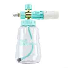 Snow Foam Lance with 1L Bottle, 360 Rotation and Adjustable Spray Modes for Car Wash (Mint Green)