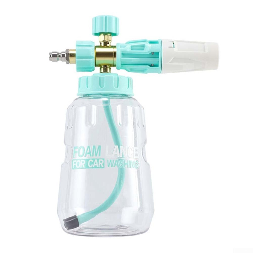 Snow Foam Lance With 1L Bottle, 360 Rotation And Adjustable Spray Modes For Car Wash (Mint ) Green 9455672521635