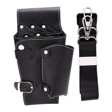 Hairdresser Tool Belt PU Leather Waist Bag with Adjustable Strap and Tool Organization Slots