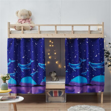 Bunk Bed Curtains Privacy Protection Light Blocking Dorm Loft Bed Curtain Set Whale Design