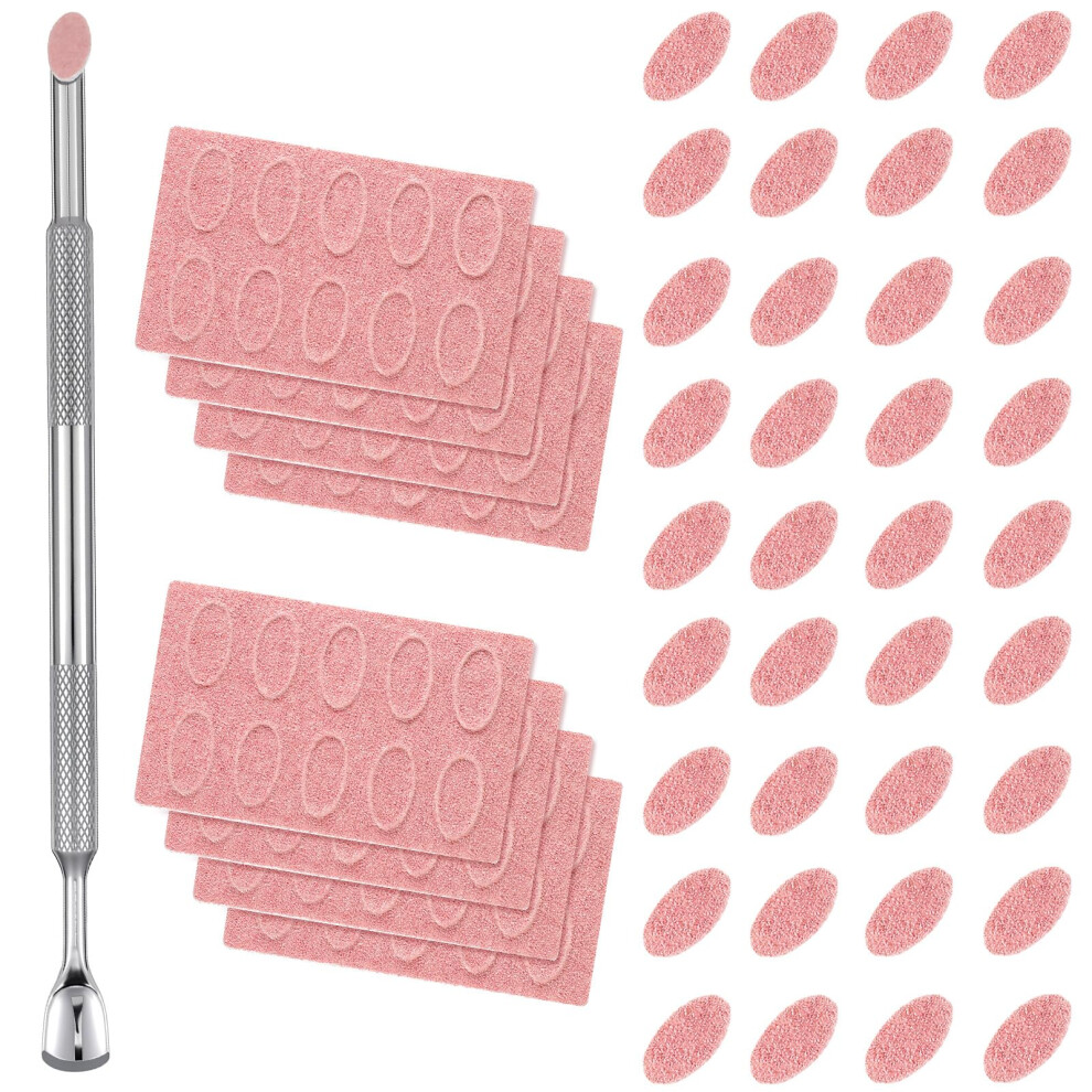 Dual Ended Cuticle Pusher with Dual Grit Sandpaper for Professional Nail Cuticle Remover Care