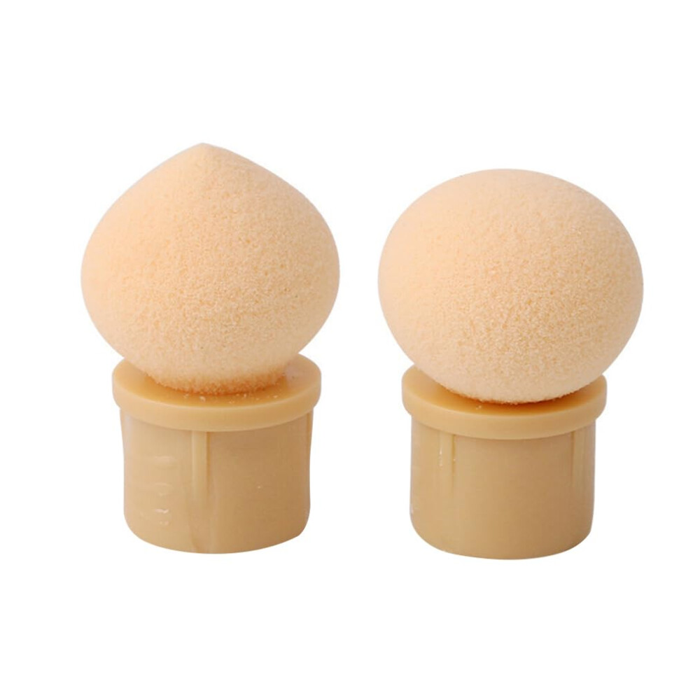 Nail Art Sponge Tips Set 10pcs with Gradient Ombre Tool, Round and Pointed Shapes for Smooth Finish