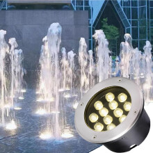 Outdoor LED Landscape Spotlight IP68 Waterproof RGB Submersible Pond Light 12/24V Green 18W