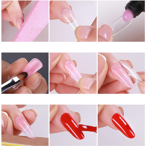 Reusable Nail Extension Forms Set with Precision Sizes for Gel and Acrylic Nails in Storage Box 1
