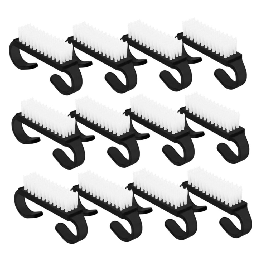 Nail Dust Brush with Handle Soft Nylon Bristles for Manicure and Nail Art Cleaning 12Pcs