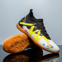 (99KP-bai, 41) Men's Football Soccer Cleats, Futsal Athletic Boots, Professional Outdoor Indoor Soccer Shoes