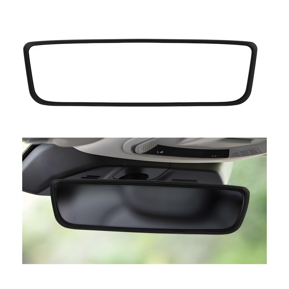Silicone Rear View Mirror Cover Edge Guard Weather Resistant For Tesla Model 3 Y Black 9455672523806