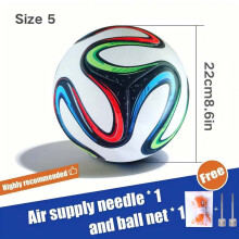 (WHITE) Football Men and Women 2014 Competition Size 5 Pu Adult Futebol Outdoor Sports Training Ball Professional Thickened Team Football