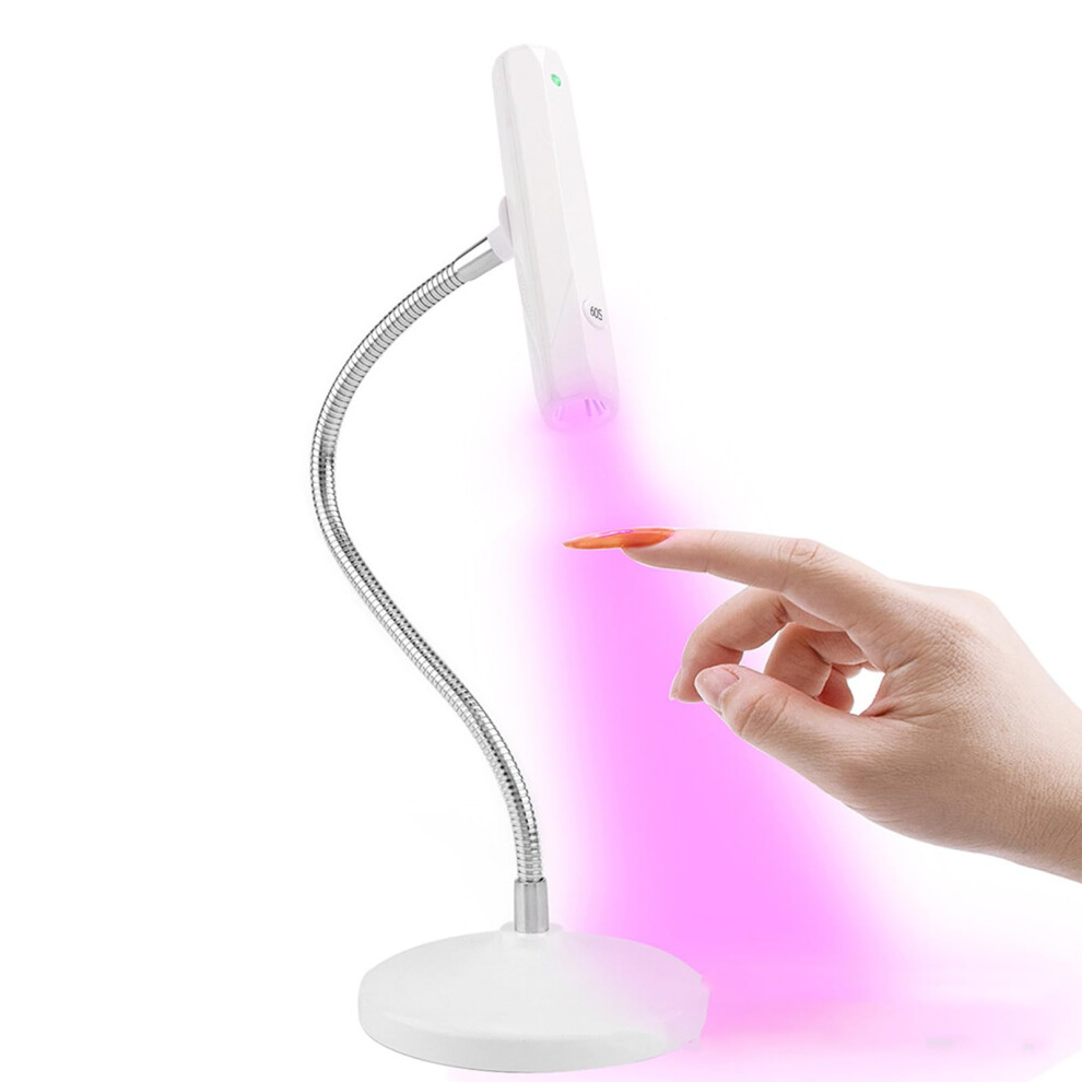 LED Nail Lamp Rechargeable Cordless 9W with Gooseneck Dual Wavelength Gel Nail Dryer for Home and Salon