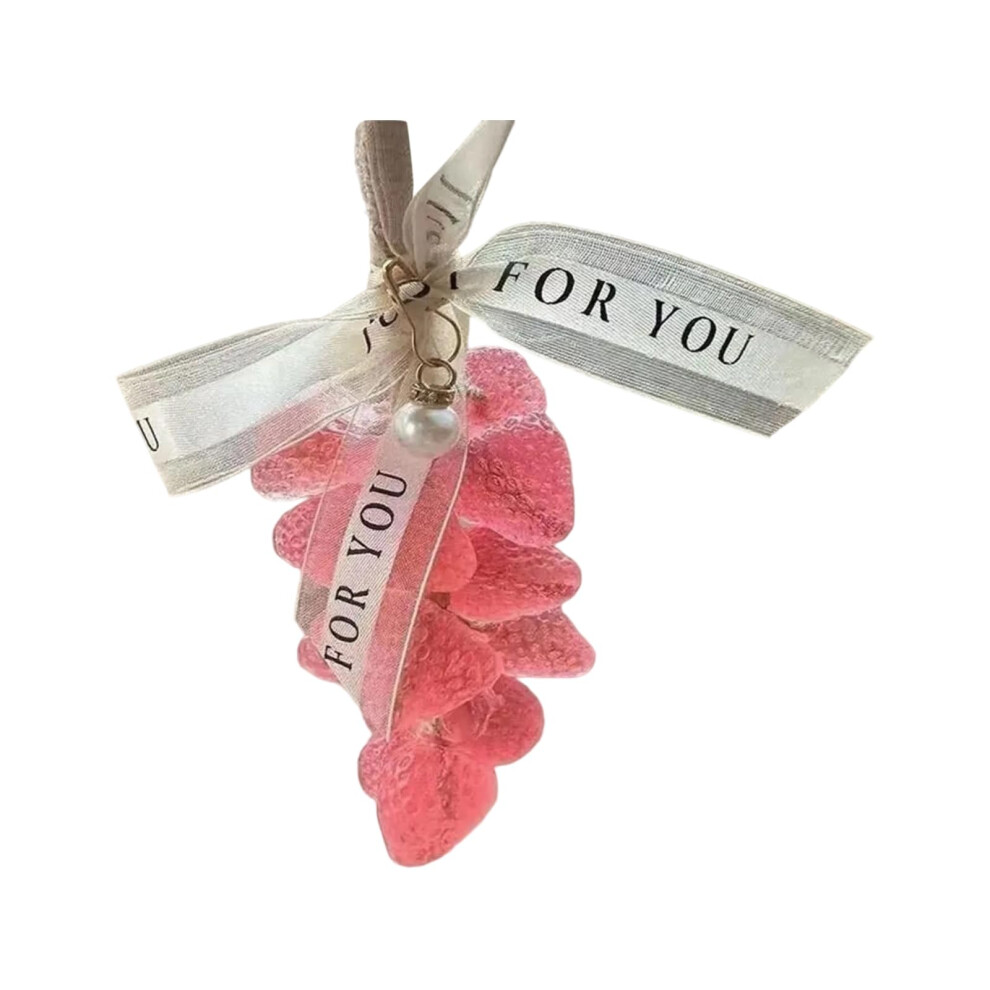 Handmade Strawberry Soap on a Rope with Realistic 3D Design, Sweet Fragrance, PlantBased Formula