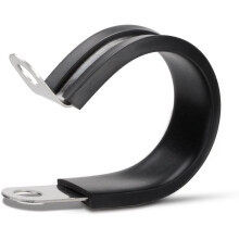 Cable Clamp, 12 Pack 2 Inch Stainless Steel Cable Clamp, Pipe Clamp, Metal Clamp, Rubber Cushioned (2 Inch)