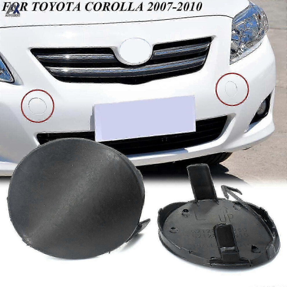 2X For Toyota Corolla 2007-2009 Right Left Car Tow Cover Hook Eye Towing Cap Unprimed 52127-02910 Front Bumper 2008 52128-02910 02 Edition 1205 6935161585971