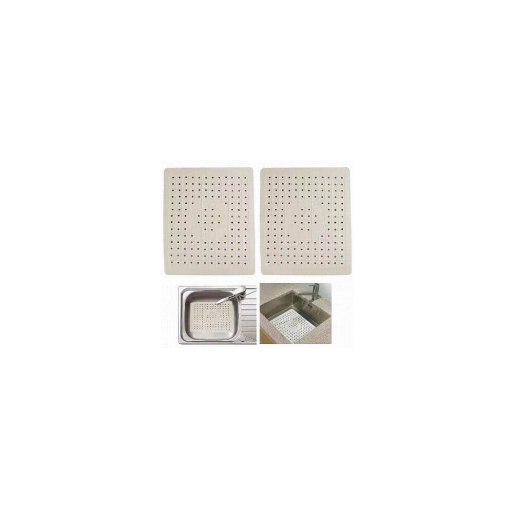 2Pcs Hollow Rubber Sink Dish Drying Mats Kitchen Sink Protector Pads Quick Draining Pads Sink Drain Pads Draining Mats For Kitchen Sink 9377112357133
