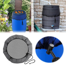 Garden Courtyard Outdoor Water Bucket Rain Bucket Mesh Cover Water Tank Leaf Screen Proof Protective Cover Black Polyester Home Essentials