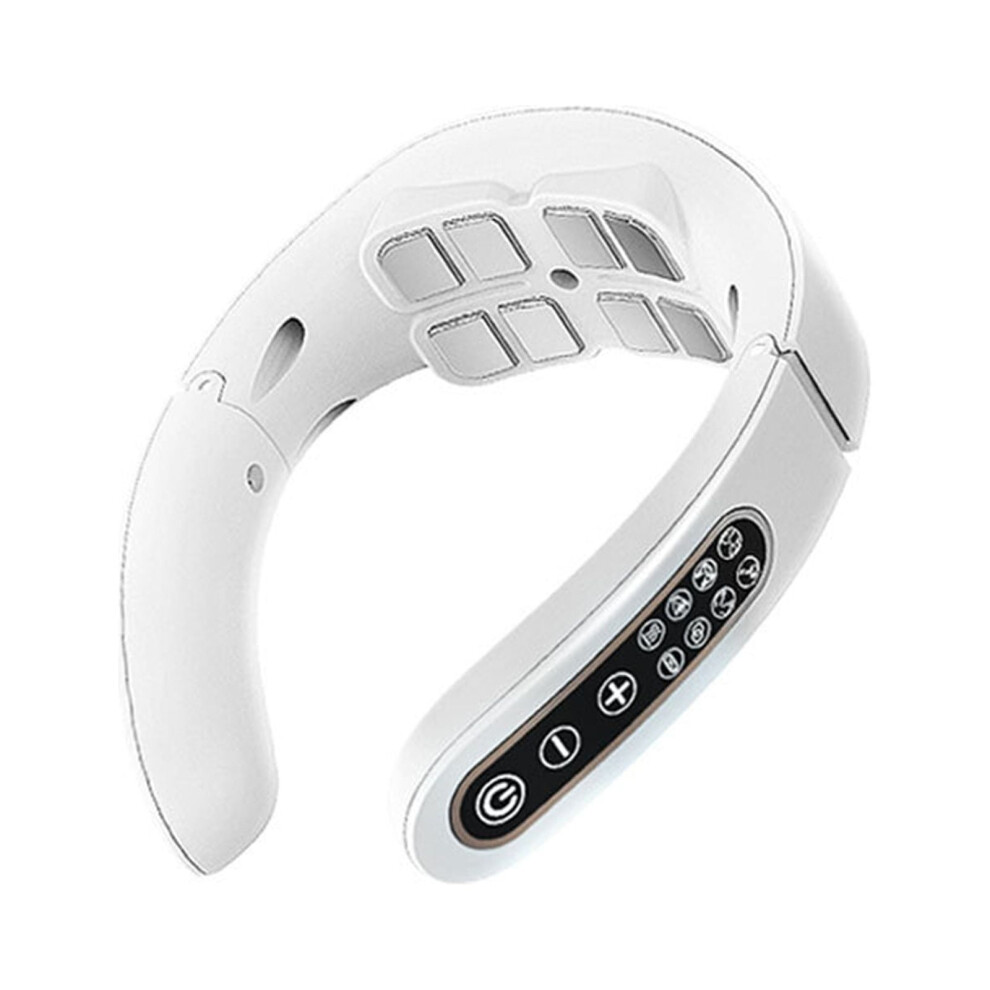 Gecheer Neck Massager USB Rechargeable Intelligent Pulse Heating Cervical Care Strength Adjustment