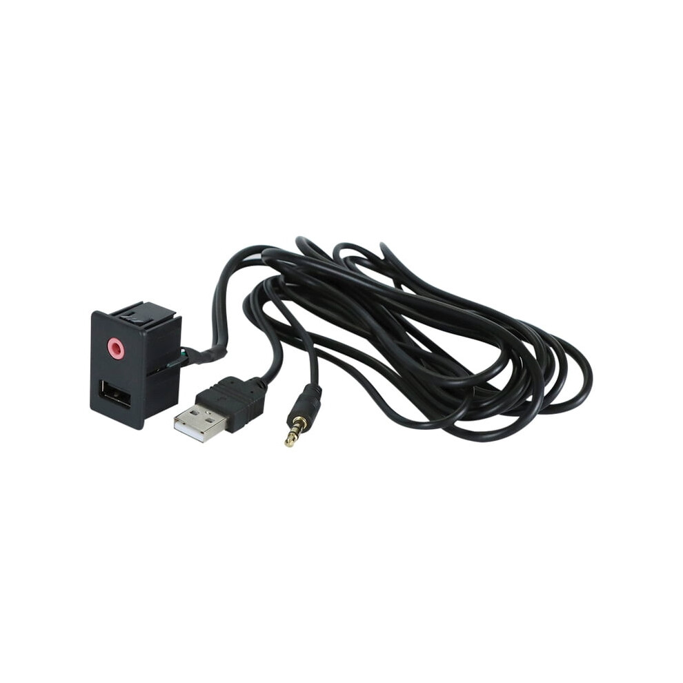1.5M Car Audio Cable Socket 3.5Mm Aux 3.0 Usb Charging Plug Car Modified Socket For Volkswagen Toyota Car Electronic Accessories 9377112358352