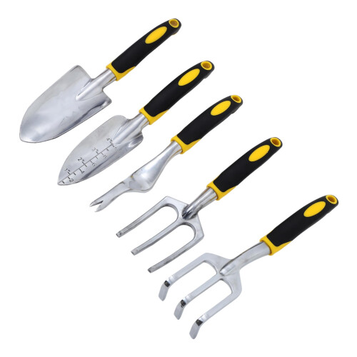 Garden Tool Set with Ergonomic Grip, Lightweight Durable Hand Tools for Digging and Planting