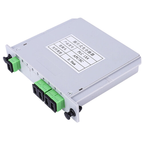 1X4 Blade Optical Splitter SC APC Single Mode PLC Optic Fiber Splitter Module