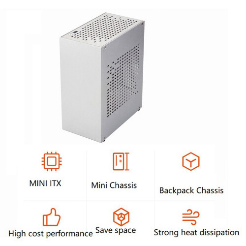 A07 Mini ITX Computer Case Chassis HTPC Host Case USB3.0 ITX Enclosure Personal Computer Chassis Desktop Box White 2