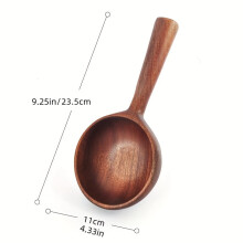 1pc Wooden Serving Bowl With Handle, Rustic Dessert And Snack Bowl, Small Size Wood Bowl, Dessert Bowl, Kitchen Supplies, Tableware Accessories