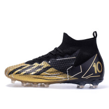 (Dark Grey, 43) Unisex High-Top Soccer Cleats TF/FG, Ankle-High Non-Knee, Comfort Durable Multi-Color Football Shoes