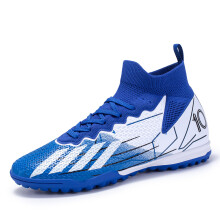 (Beige, 39) Unisex High-Top Soccer Cleats TF/FG, Ankle-High Non-Knee, Comfort Durable Multi-Color Football Shoes