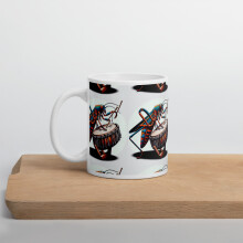 White glossy mug