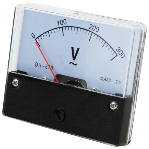 5X AC 0-300V Gauge Analog Voltage Panel Meter Voltmeter DH670 1