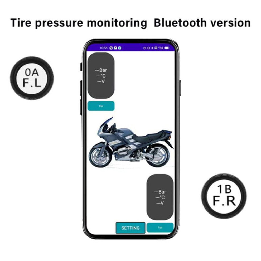Sufanic Motorcycle Tpms Bluetooth Tire Pressure Sensor External Tire Pressure Sensors 9085618719248