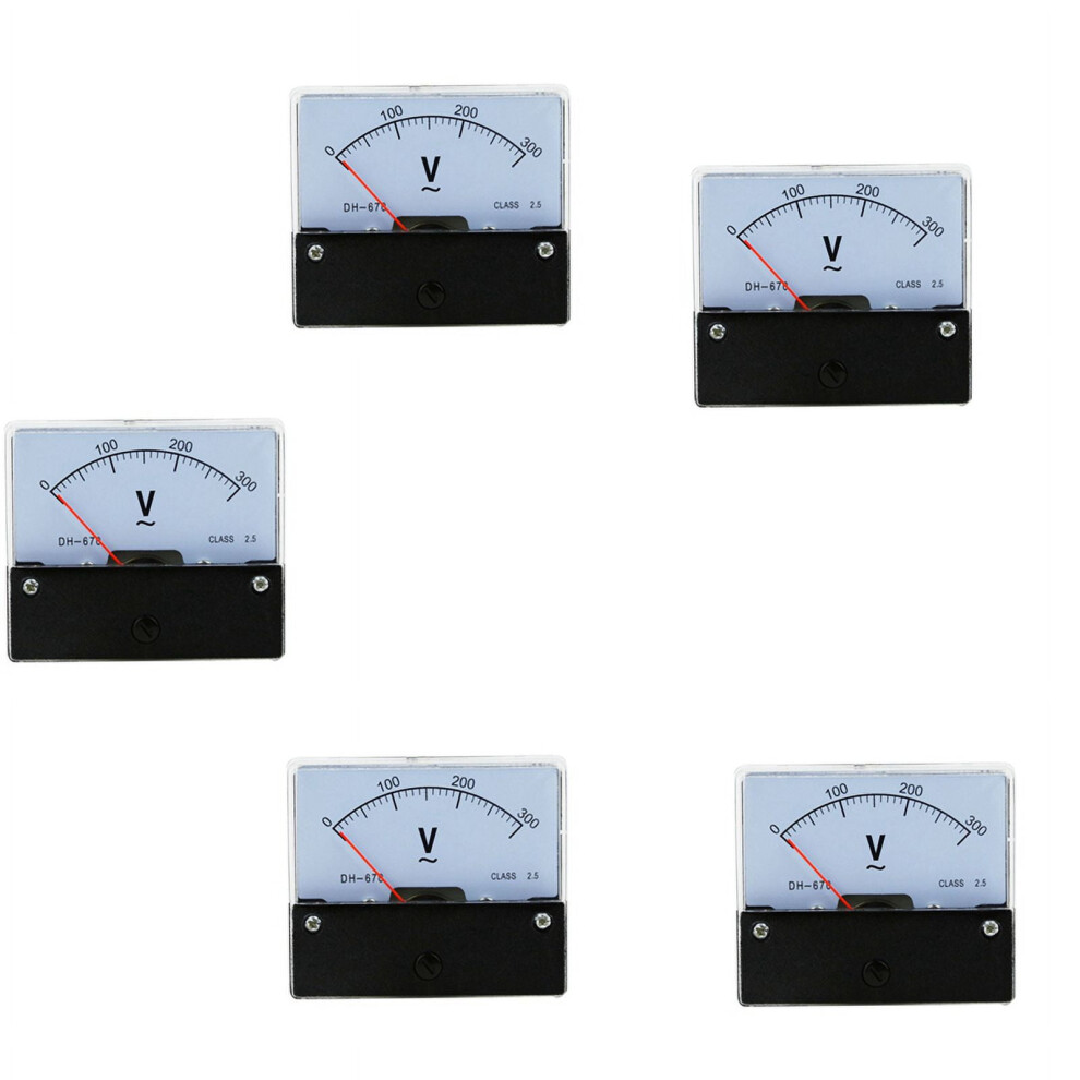5X Ac 0-300V Gauge Analog Voltage Panel Meter Voltmeter Dh670 9027700894174