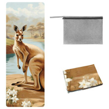 Kangaroo Gym Towel with Storage Bag, 72.8"x26.8", Suitable for Yoga, Pilates, Fitness, etc. - Yoga Mat Towel, Yoga Blankets, Yoga Blanket