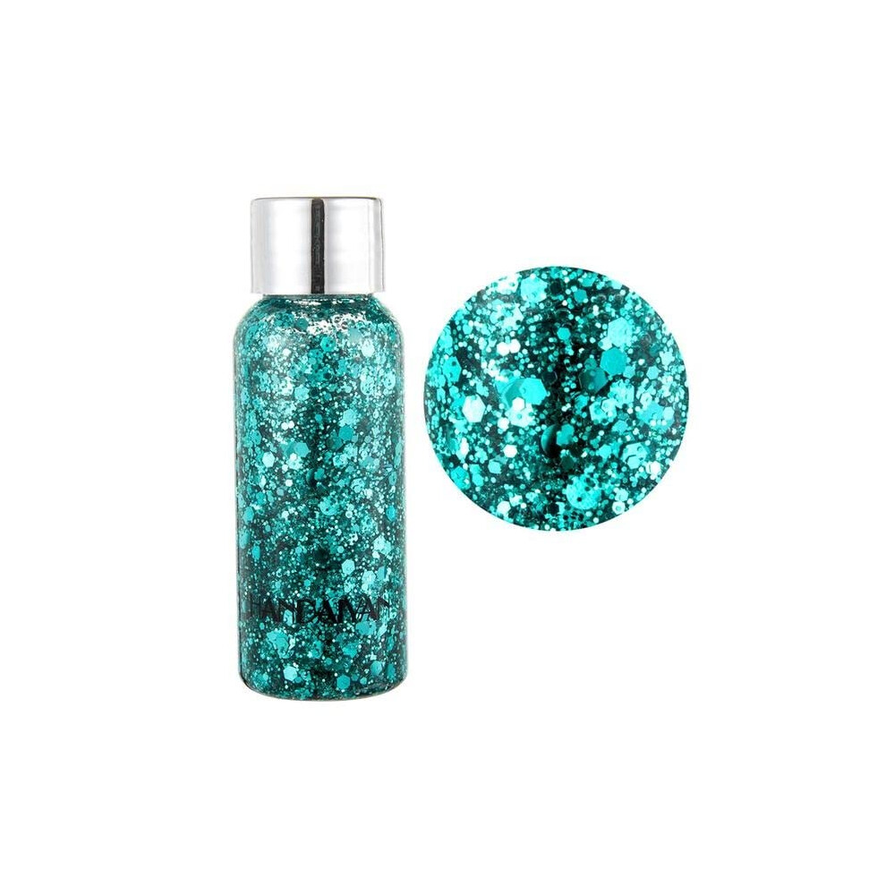 Body Glitter Gel with Chunky Mermaid Sequins for Festival Makeup Face Body Hair Nails Easy to Apply
