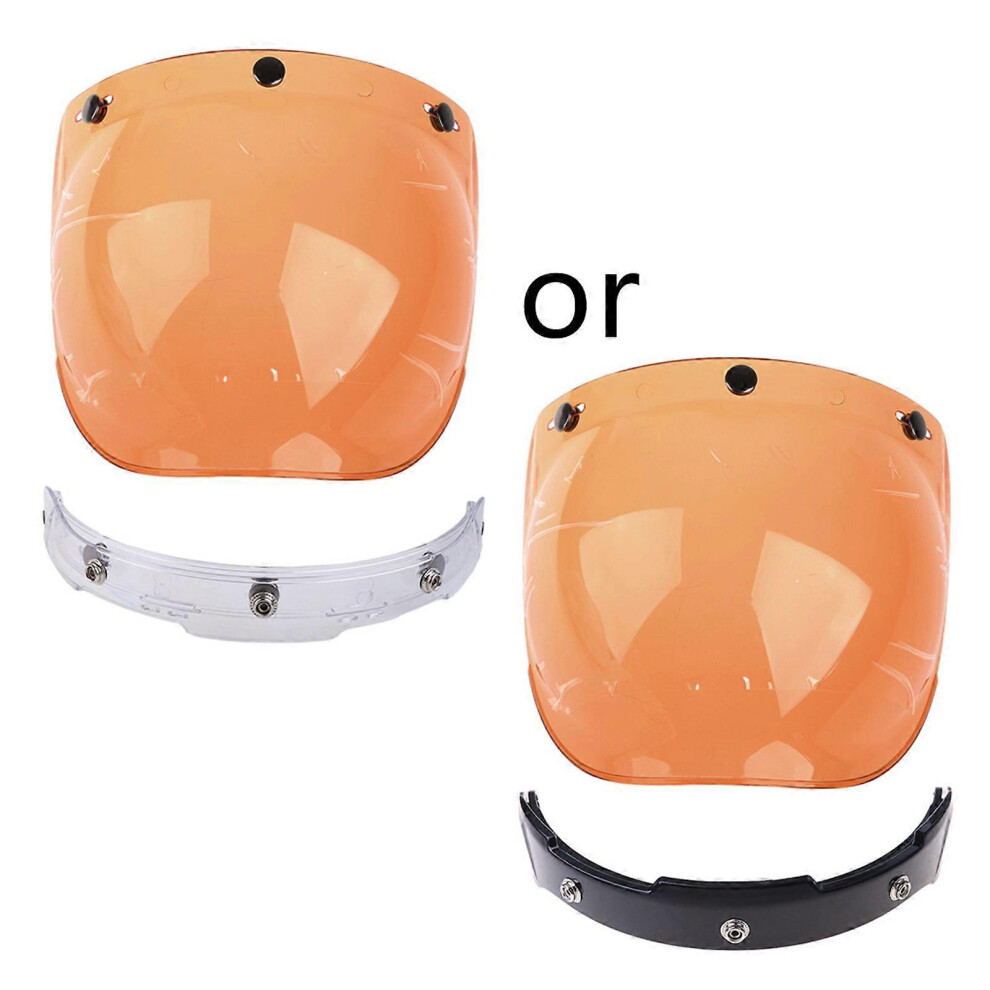 (Transparent, Light Tan) Cycling Helmet Goggles Uv For Protection Bubble Shield Lens Retro Helmet Visor 3364096787885