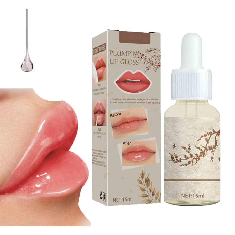 Lip Plumping Serum and Oil for Instant Volume, Deep Hydration, Fuller Lips, Smooth Fine Lines (1Pcs)