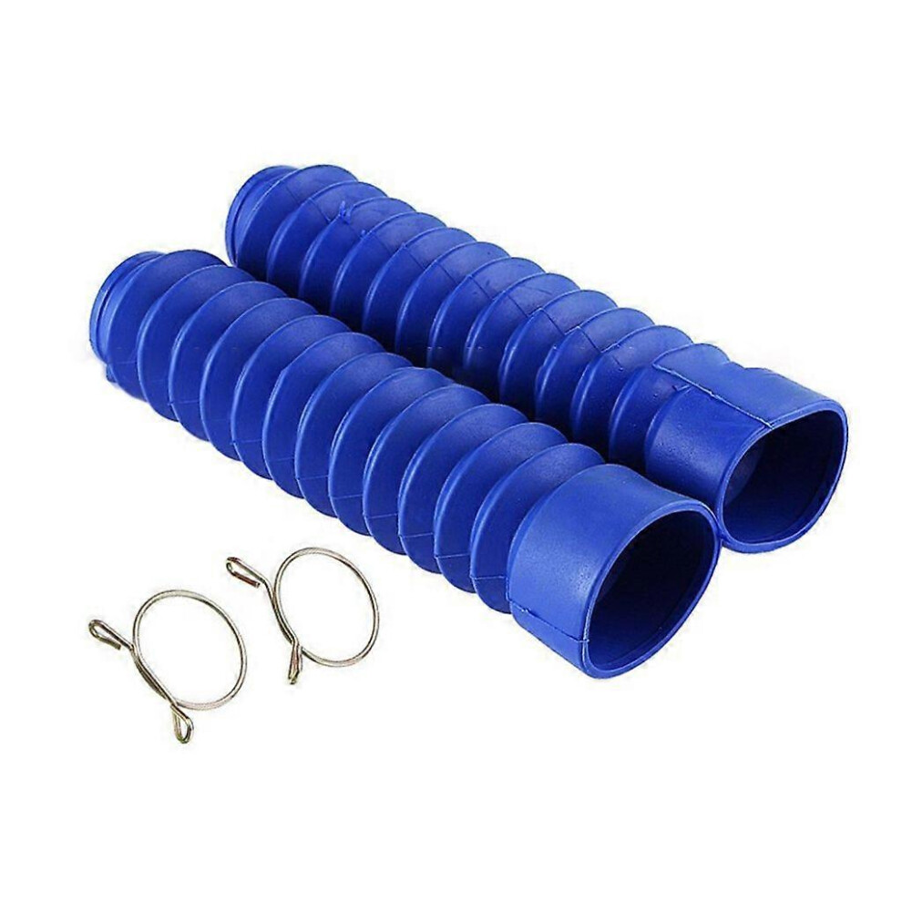 (As Show, Blue) Motorcycle Front Fork Cover Shock Damping Dust Guard Covers Dirt Bike Gaiter 3242242640140