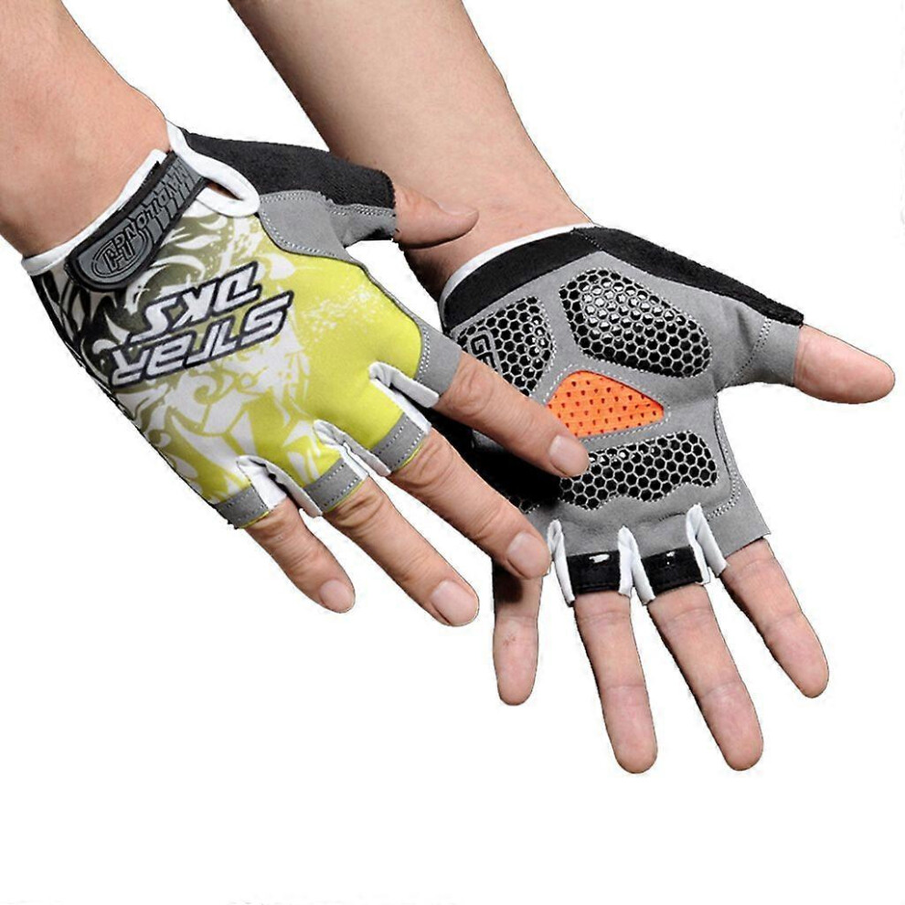 (As Show, One Size) Hiking Children Cycling Half Finger Gloves Boys & Girls Sports Bicycle Riding 5213747859045