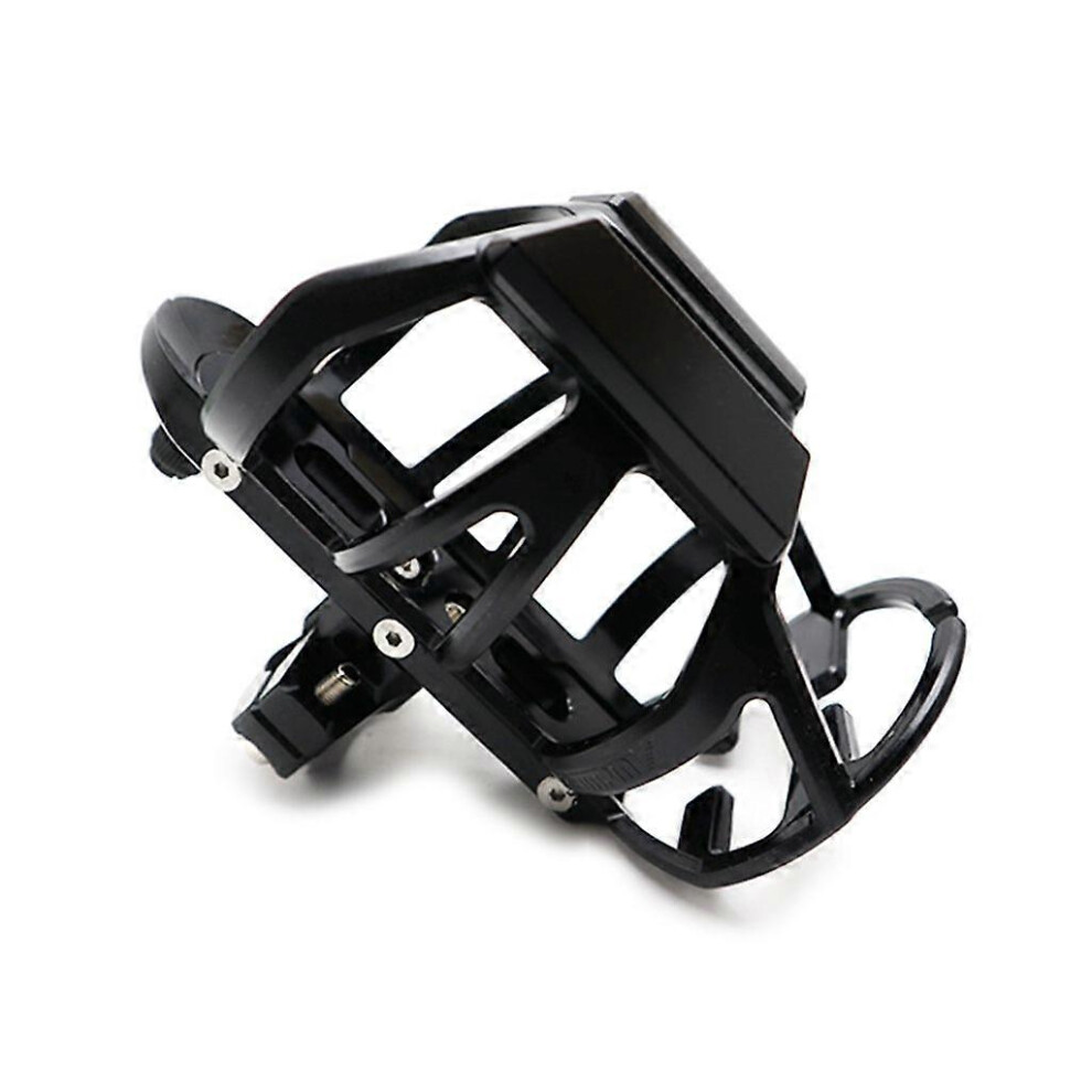 (As Show, Green) Motorbike Handlebar Drink Cup Holder Mount Metal Water Bottle Cage Adjustable 3364096702901