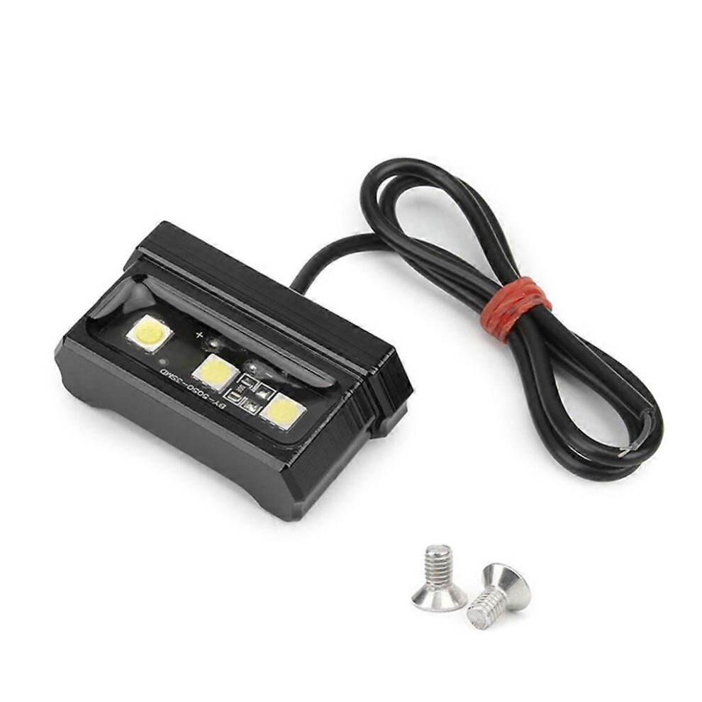 (As Show, Black) 3 Led Motorbike License Plate Light Decorative Tail Re Lamp Universal Waterproof 5213747846564