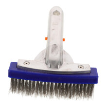 Heavy Duty Wire Pool Brush with Steel Bristles for Walls Floors Ladders and Edge Cleaning